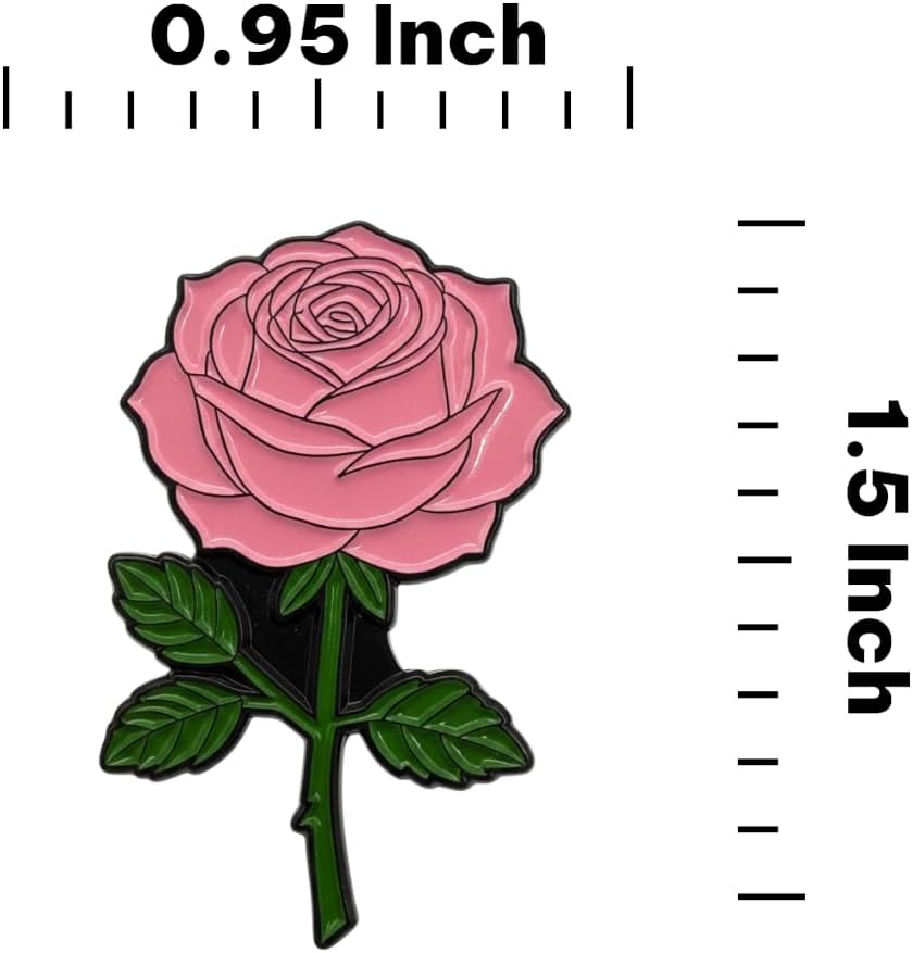Rose Soft Enamel Lapel Pin – Floral Nature Brooch Accessory for Jackets, Bags, Hats and Crafts