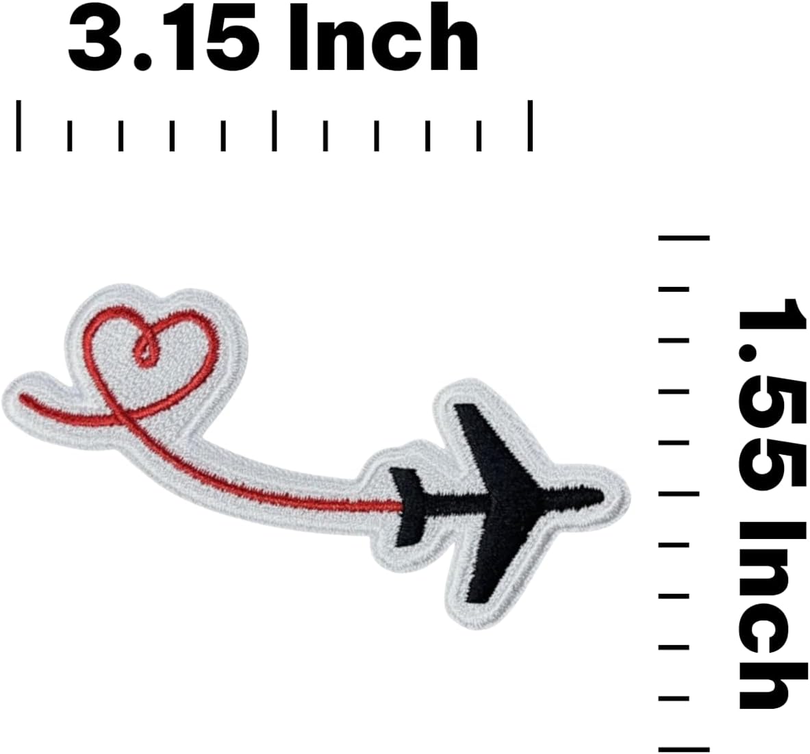 Airplane Iron On Patch – Travel Flight Plane Patch for Jackets, Backpacks, Hats, and Explorer DIY Projects