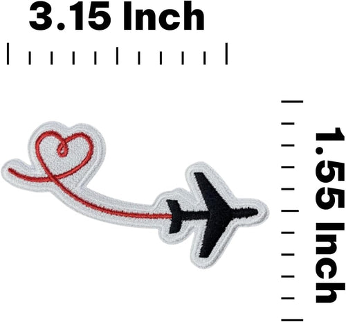 Airplane Iron On Patch – Travel Flight Plane Patch for Jackets, Backpacks, Hats, and Explorer DIY Projects