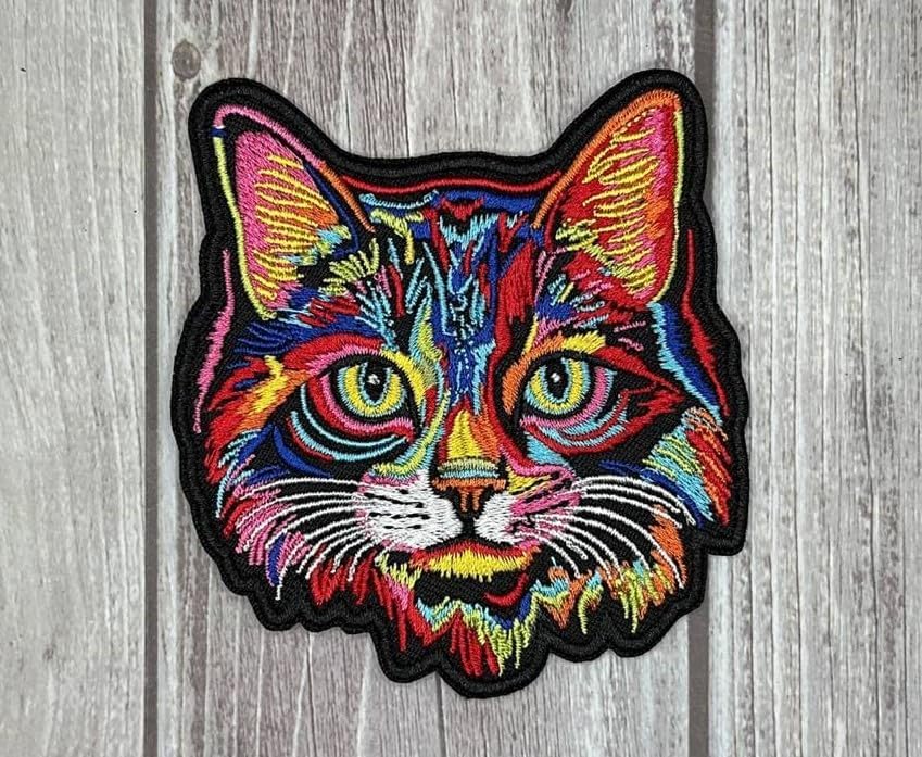Cat Patch – Cute and Realistic Embroidered Feline Applique for Jackets, Backpacks, Hats, Bags, and DIY Craft Projects