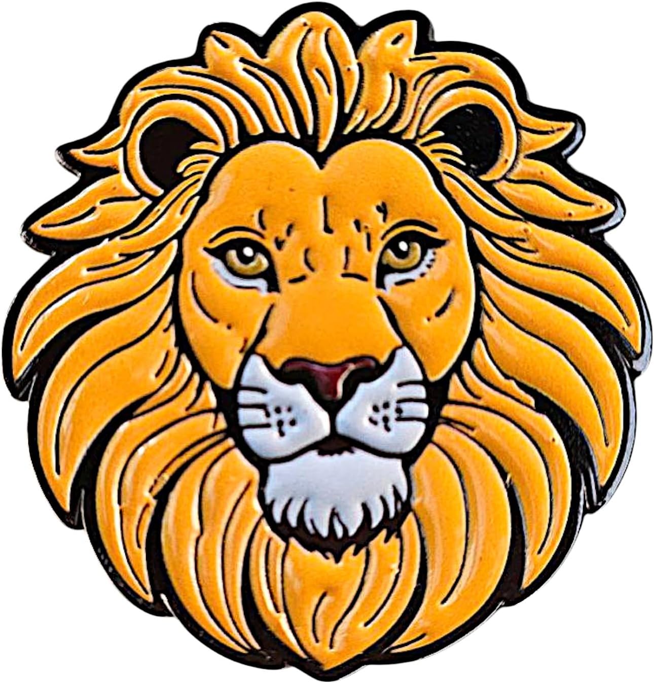 1.5" Lion Soft Enamel Lapel Pin – Wildlife Animal Brooch Accessory for Jackets, Bags, Hats and Crafts