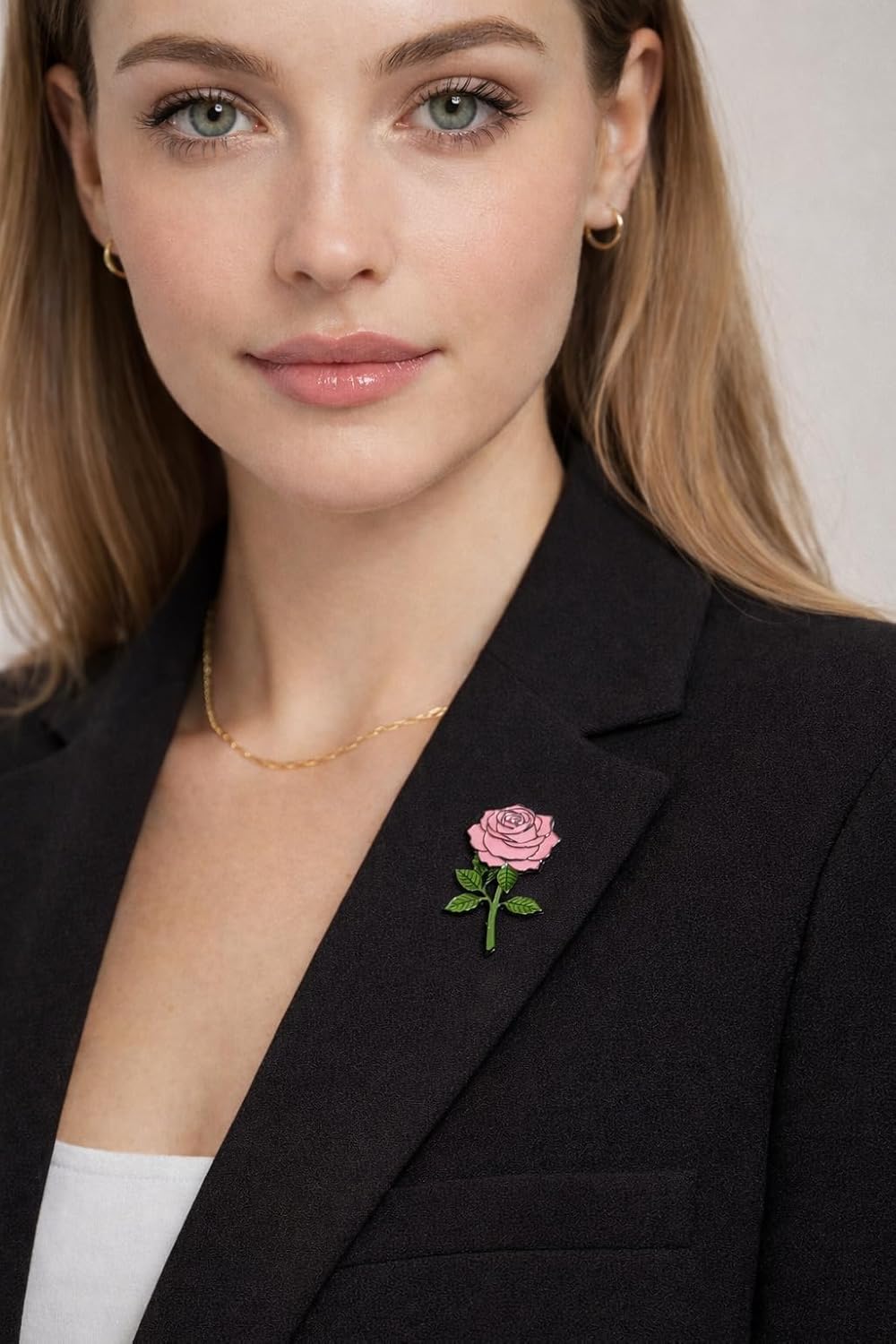 Rose Soft Enamel Lapel Pin – Floral Nature Brooch Accessory for Jackets, Bags, Hats and Crafts