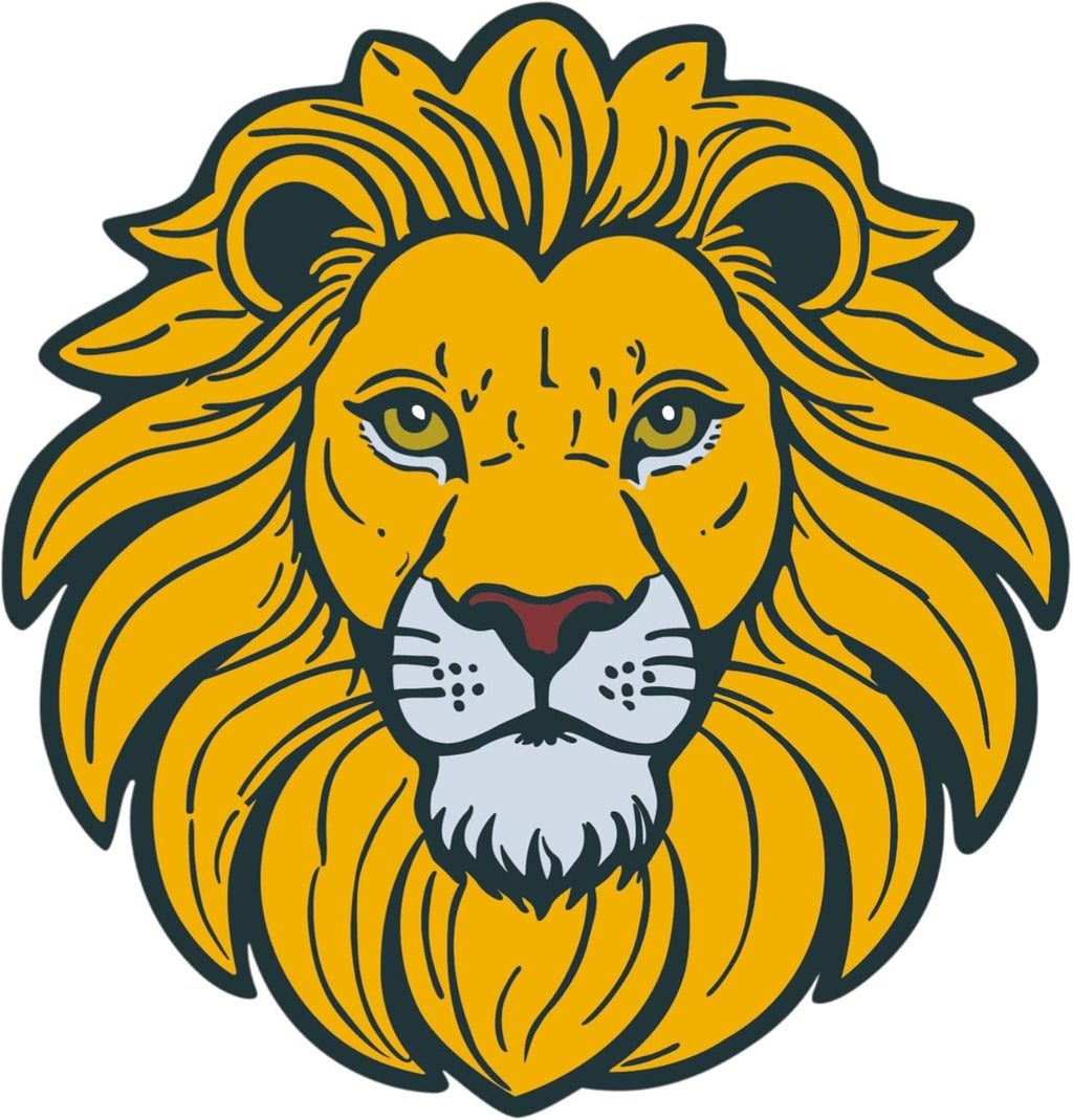 1.5" Lion Soft Enamel Lapel Pin – Wildlife Animal Brooch Accessory for Jackets, Bags, Hats and Crafts
