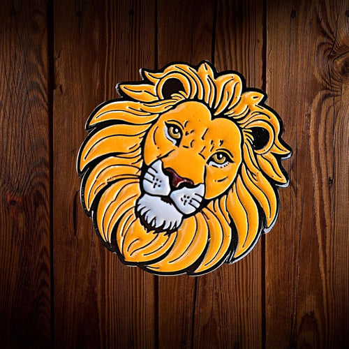 1.5" Lion Soft Enamel Lapel Pin – Wildlife Animal Brooch Accessory for Jackets, Bags, Hats and Crafts
