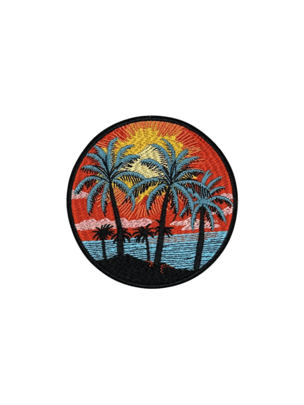 Palm Tree Iron On Patch 3.5"