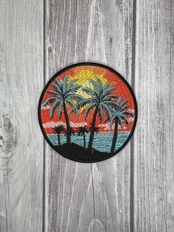 Palm Tree Iron On Patch 3.5"