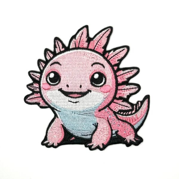 Cute Axolotl Patch 3.5" Iron On