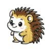 hedgehog Cute Hedgehog Patch 3.5" Iron On
