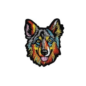 dog Dog Head Patch 3.5" Iron On