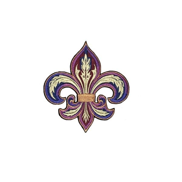 fleur Fleur De Lis Patch 3.5" Iron On