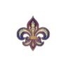 fleur Fleur De Lis Patch 3.5" Iron On