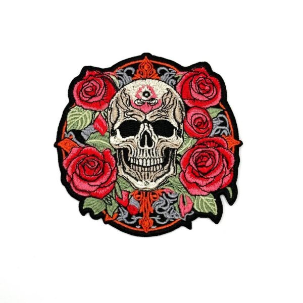 skull and rose Skull And Rose Patch 3.5" Iron On