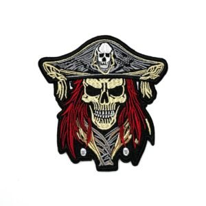 Pirate Skull Patch 3.5" Iron On